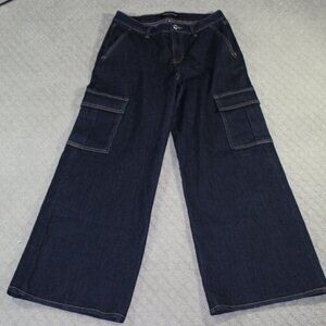 NWOT Ashley Mason Premium Size 3/ 26 Dark Blue Wide Leg Jeans
